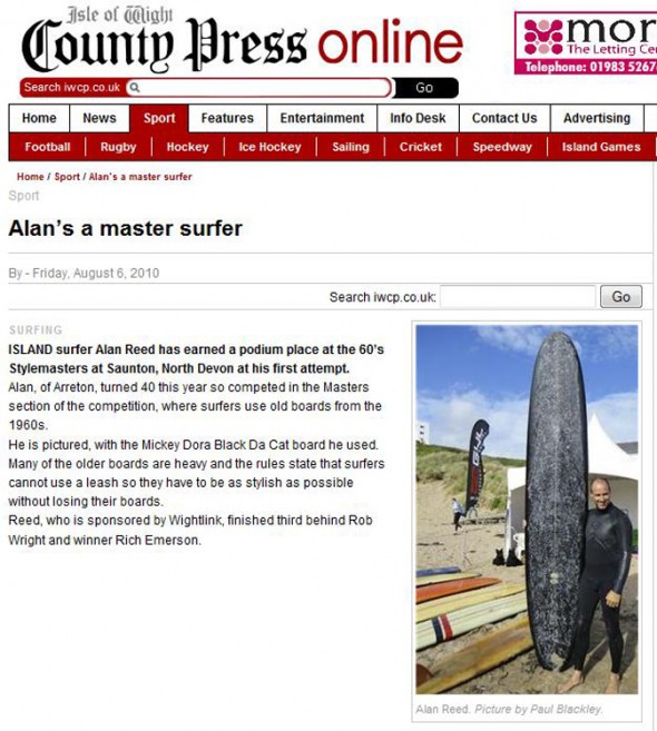 Alan is a Master Surfer