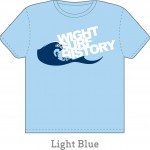 3 - Light blue shirt, large wave, large bold font (white)