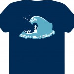 6 - Dark blue shirt, large wave, vintage font